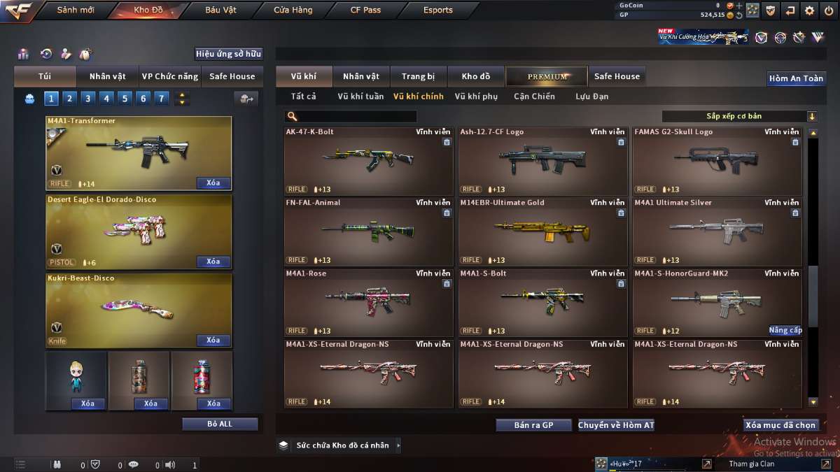 shop acc cf uy tin gia re